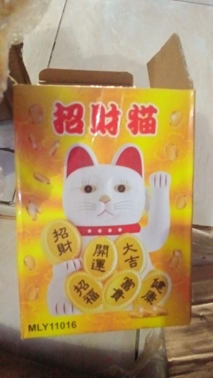 Lucky Cat /kucing Rejeki/kucing Hoki/kucing Maneko Neki Baterai 16.5cm