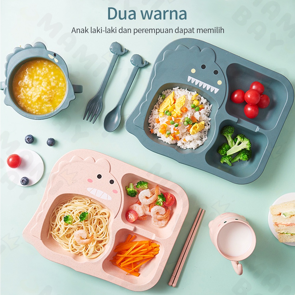 Mamibayi Piring Makan Anak Karakter Lucu / Baby Feeding Set Bpa Free