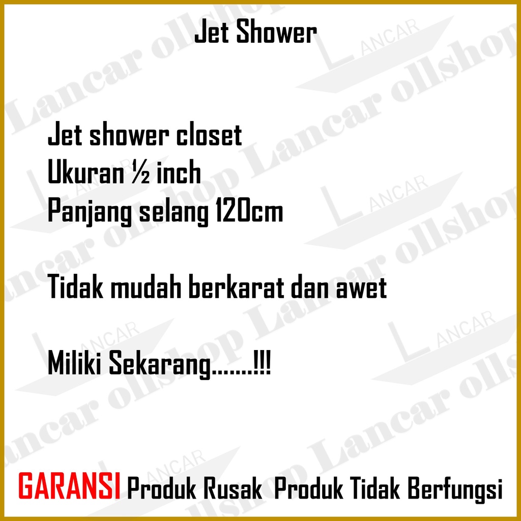 Jet Shower Putih / Jet Shower Kloset Toilet / Closet Washer / Semprotan WC Duduk Kamar Mandi