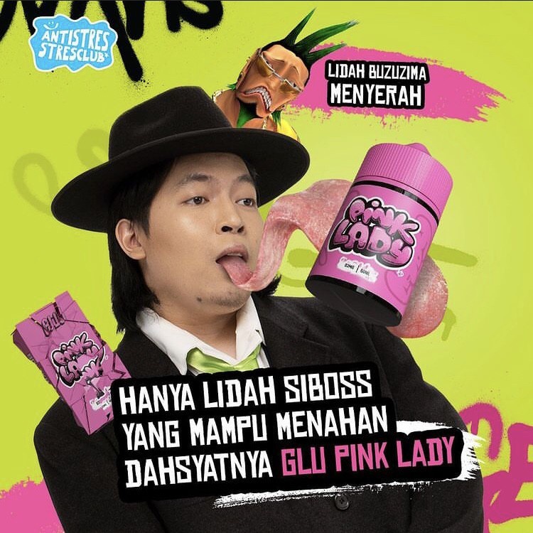 Liquid GLU Pink Lady V9 60ML 3Mg by Fathiba x FVS Berpita Cukai