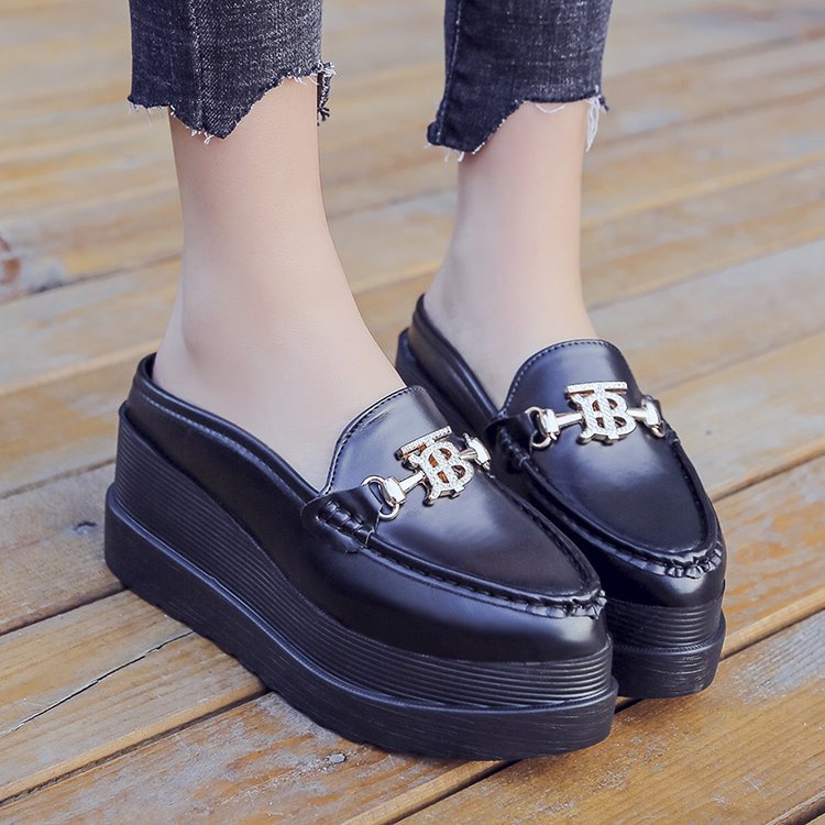 RYS - Chain Gloss Sepatu Slip On Loafer Wanita Fashion Casual - Ori Import