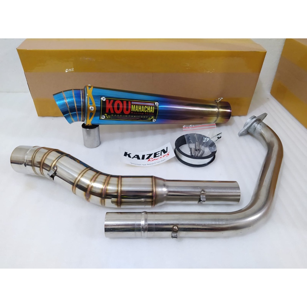 Kenalpot KOU Bluemoon Knalpot Racing R15 VVA V2 V3 V4 M Vixion NVA NVL new old MT15 Byson Xabre 150 