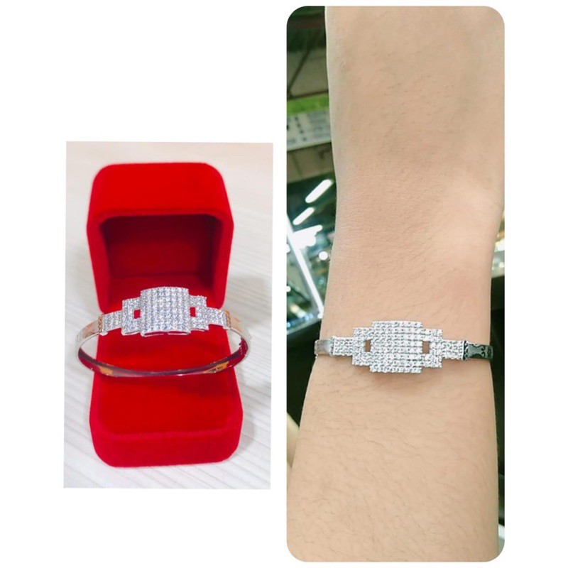 GELANG BANGKOK PERMTA PERAK925/PERHIASAN PERAK925 LAPIS EMAS PUTIH ASLI/GT042