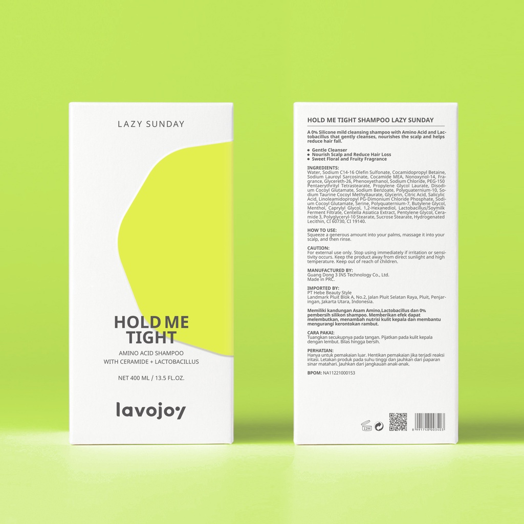 ⭐️ Beauty Expert ⭐️ LVJ lavojoy Hold Me Tight Shampoo Lazy Sunday | Perawatan Rambut | Anti Rontok | Ceramide | Salicylic Acid | Sampo Rambut Rontok