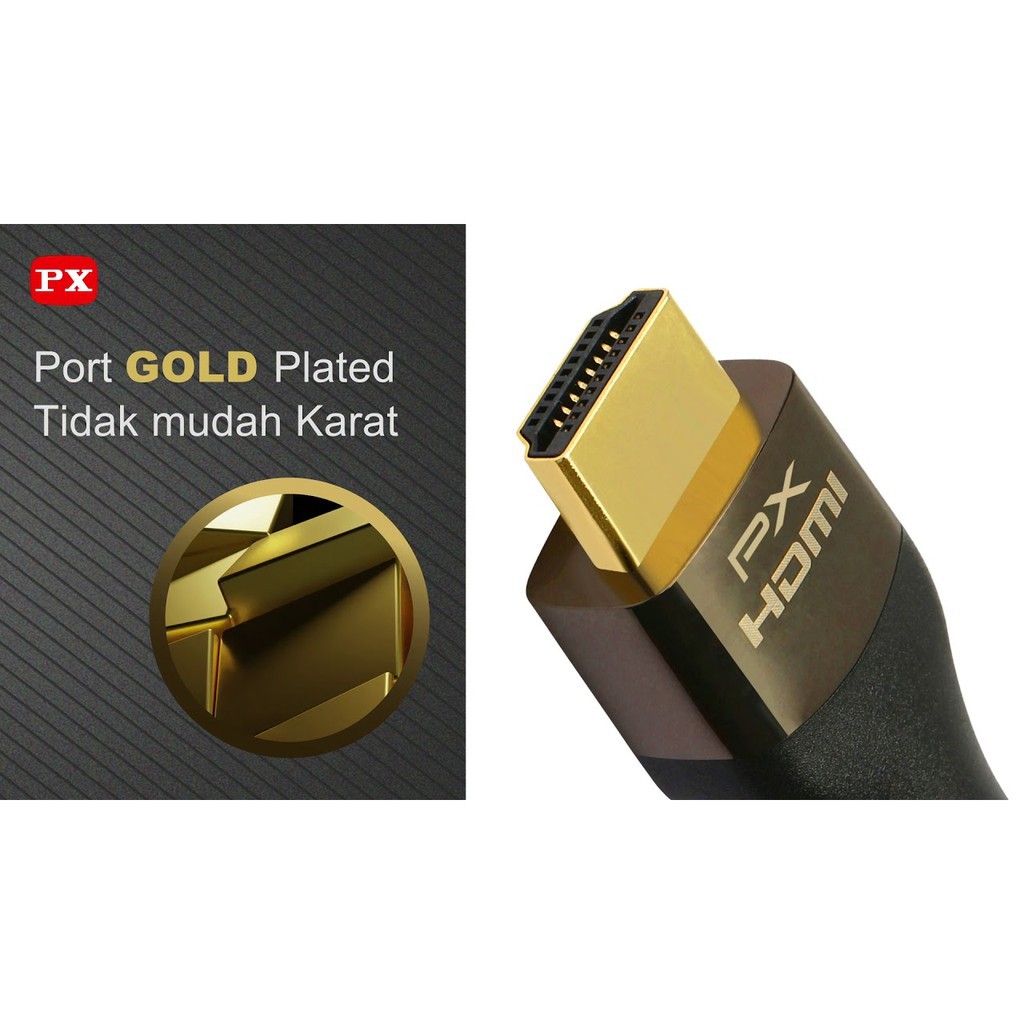 Kabel HDMI 2.1 High-Speed 8K HDR Smart HDMI Cable 3M PX HD2-3X Garansi