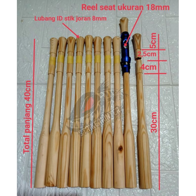 GAGANG JORAN PANCING IKAN KAYU JATI BELANDA