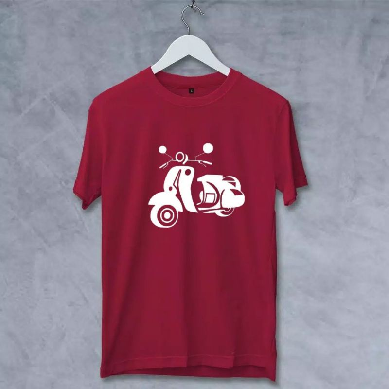 Kaos Atasan Dewasa Vespa Kaos Distro Pria Baju Oblong Atasan Kaos Pespa Lengan Pendek Pakaian Cowok