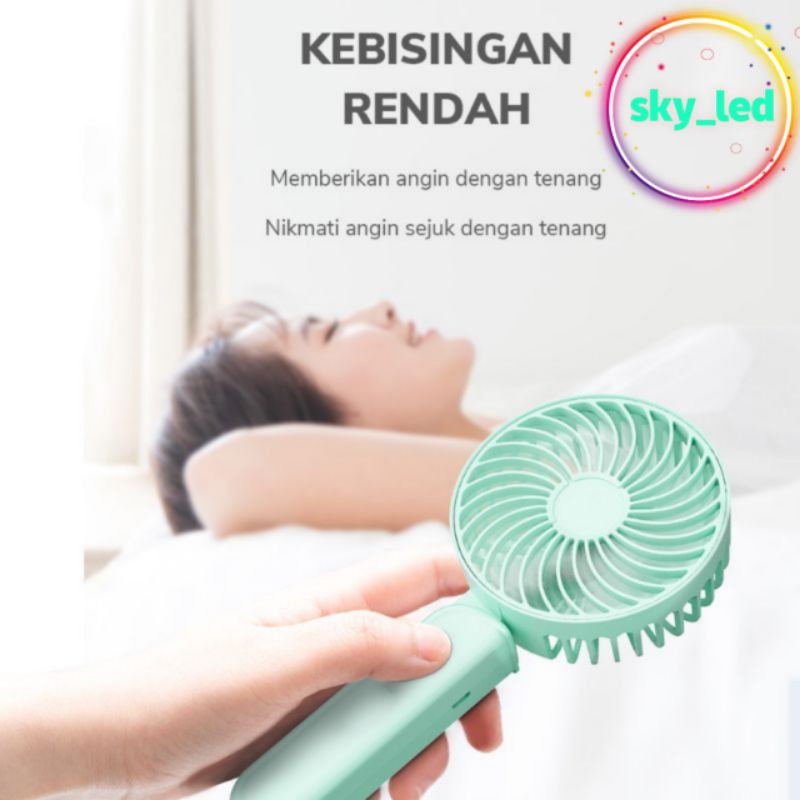 Handy mini fan / kipas lipat/ kipas angin portable / kipas tangan / kipas baterai