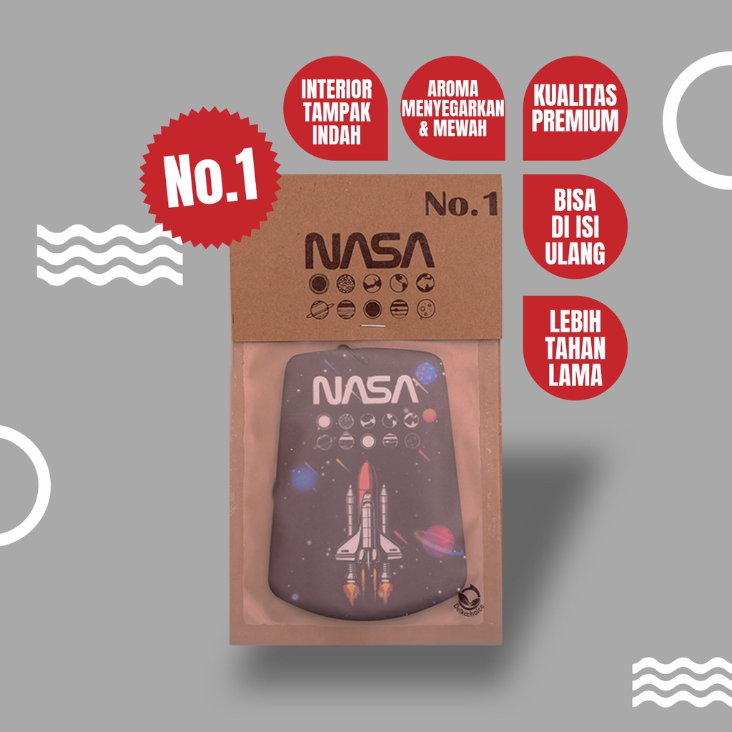 Parfum Pewangi Mobil Gantung Mewah Tahan Lama Kertas Refill - Pengharum Ruangan Premium - NASA AIR FRESHENER