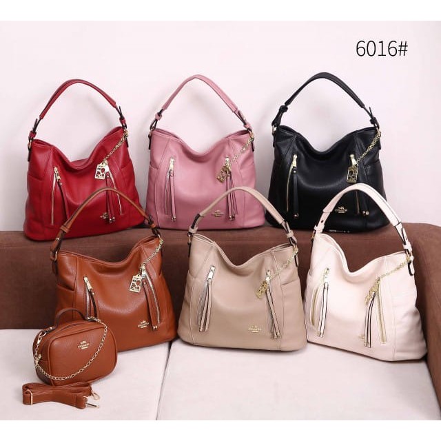 Coach HOBO Shoulder Bag With Sling Bag #6016
