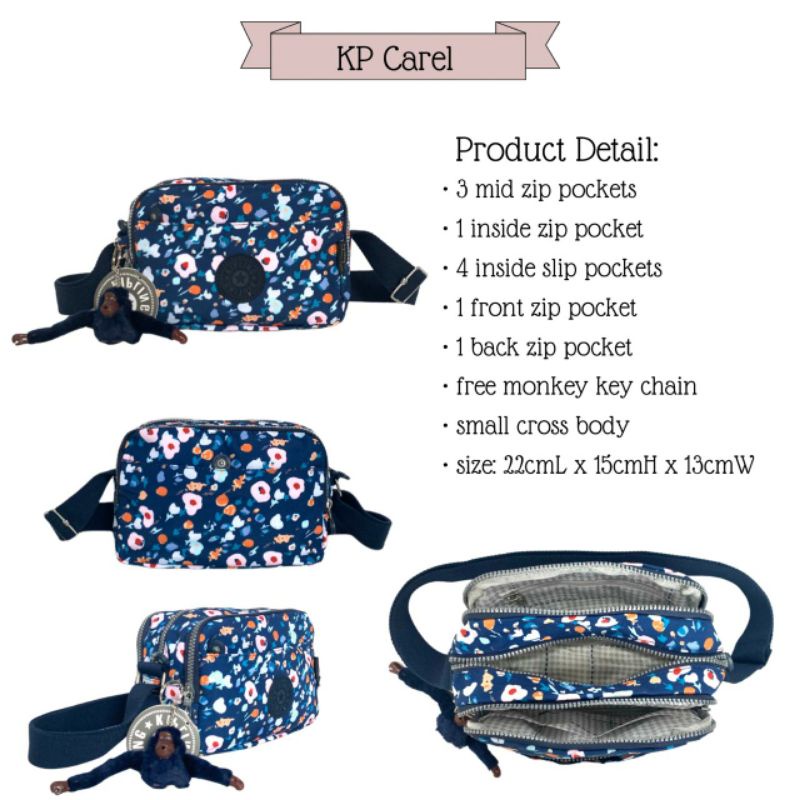 Sling bag wanita tas selempang kecil motif kp carel