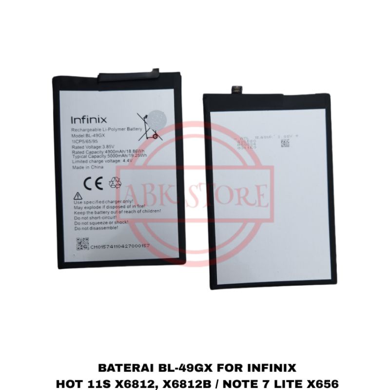 BATERAI BATTERY INFINIX NOTE 7 LITE X656 / HOT 11S BL-49GX BATRE ORIGINAL