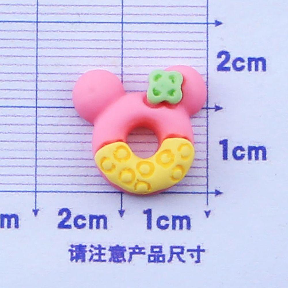 Mxbeauty Pesona Kuku Donat Lucu Permen Warna Resin Flatback DIY Perlengkapan Kerajinan Mickey Mouse Manicure Aksesoris