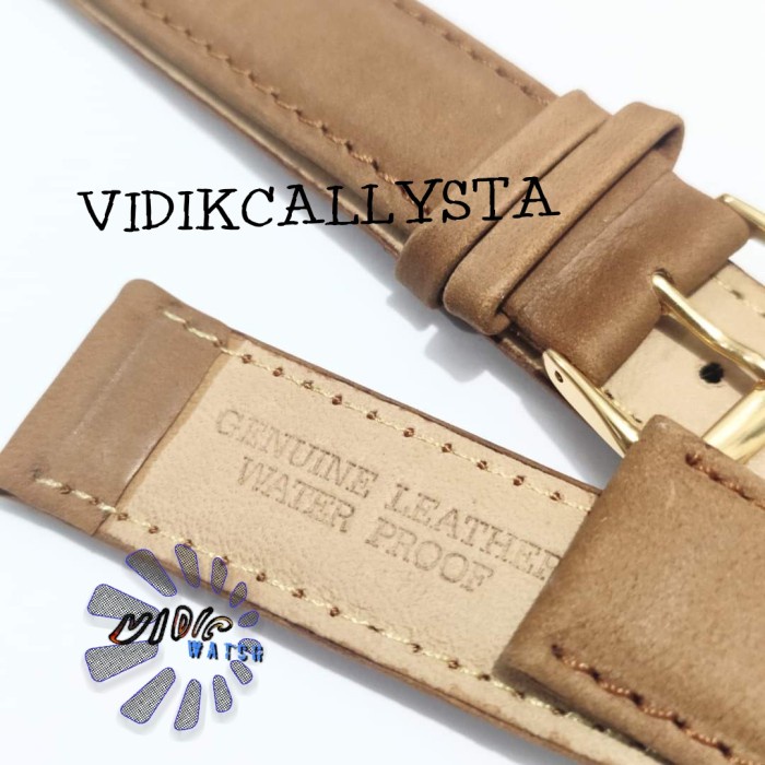 TALI JAM TANGAN KULIT BAGUS 20MM STRAP LEATHER 2 CM COKLAT BLUDRU