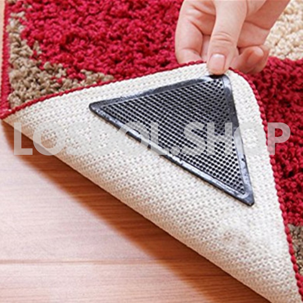 Grip Karpet Anti Slip / Karet Alas Karpet Anti Slip / Grip Anti Slip Karpet / Karpet Anti Licin 4pcs