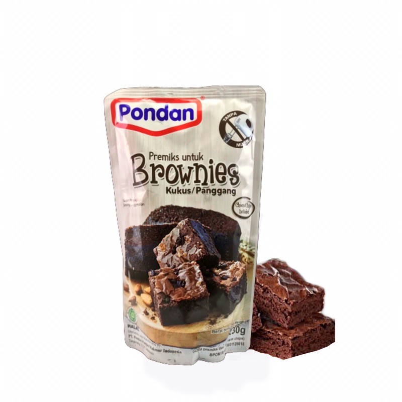 Pondan Brownies Kukus Brownies Panggang Premiks Tanpa Mixer 230 gram TERMURAH