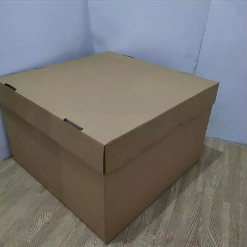 Box 40x40x25 cm (Set Top/Bot Asia) Kardus/Karton/Paking/Polos/Hampers/Boneka/Buah/Puding/Tart
