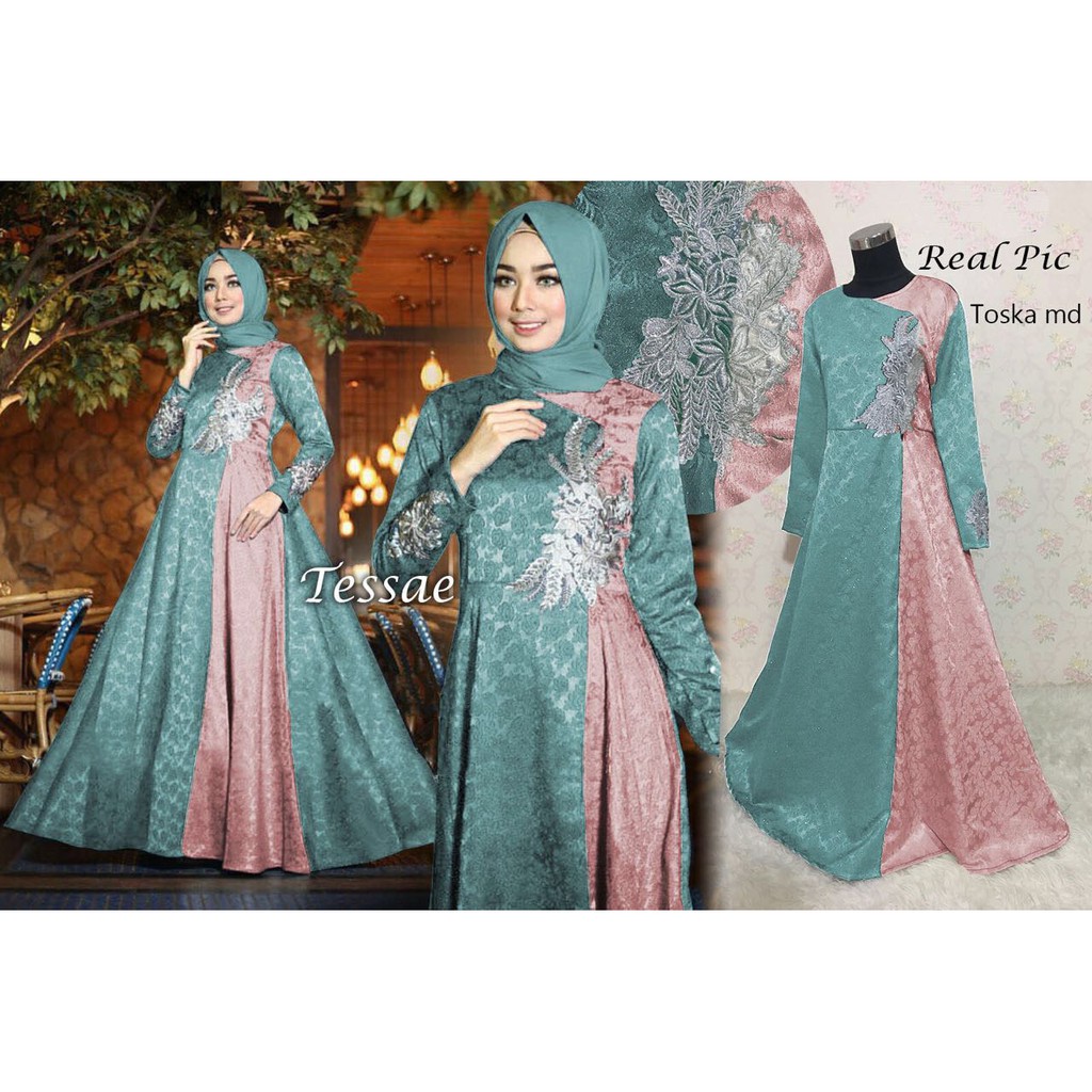 Baju Butik Busana Muslim Syari Almira Trendy Gamis Pesta Mewah