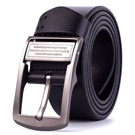 Gesper Tali Ikat Pinggang Kulit Pria - Black