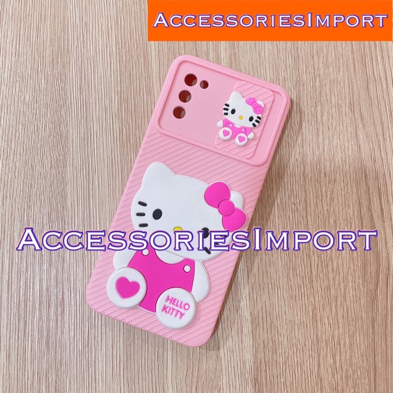 CASE SLIDE OPPO A74 4G/ A95/ A3S/ A1K/ A5 2020/ A9 2020/ A37/ A37F/ SOFT CASE MACARON SLIDE CAMERA MOTIF DORAEMON HELLOKITTY KEROPPI MIMICAT MINNIEMOUSE