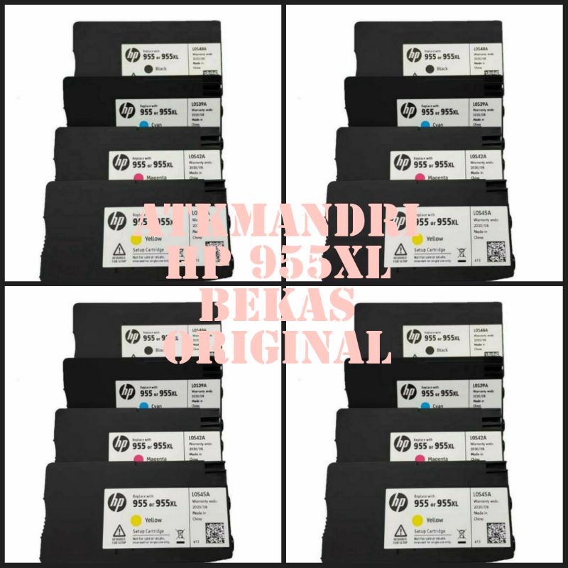 TINTA BEKAS HP 955XL COLOUR (C. M. Y. BK) ORIGINAL NEW