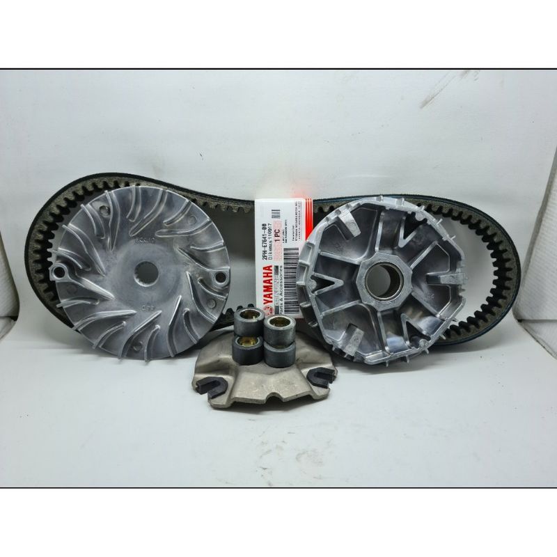 VANBELT + RUMAH ROLLER SET + KIPAS RUMAH ROLLER MIO M3/MIO Z SOUL GT125 FINO F1 125