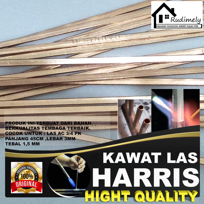 Kawat Las Perak  harris Original USA ukuran 1,3 x3,2 x 450 mm