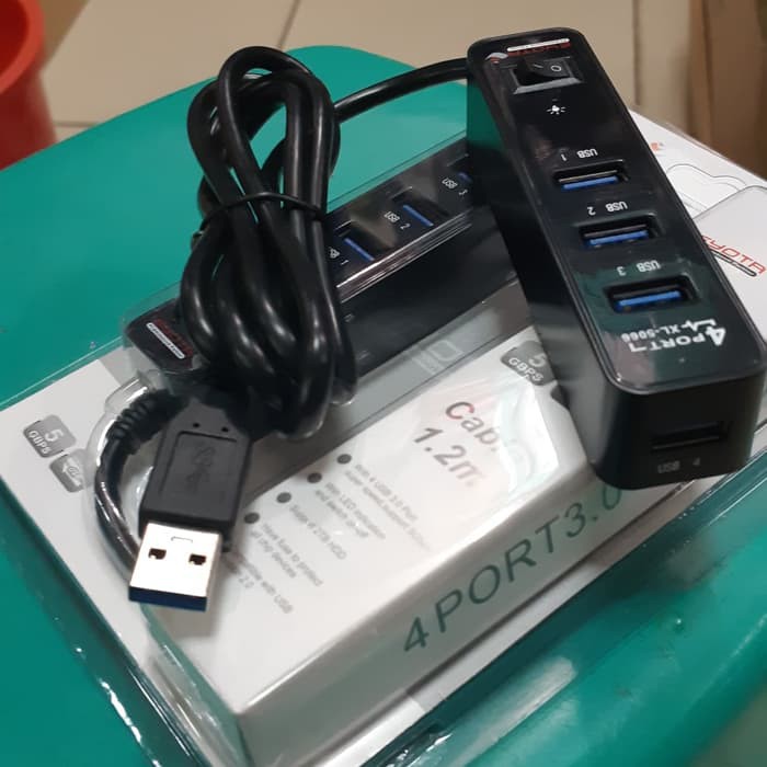 Usb 3.0 Hub 4 Port On-Of Saklar 1.2M kabel High Speed