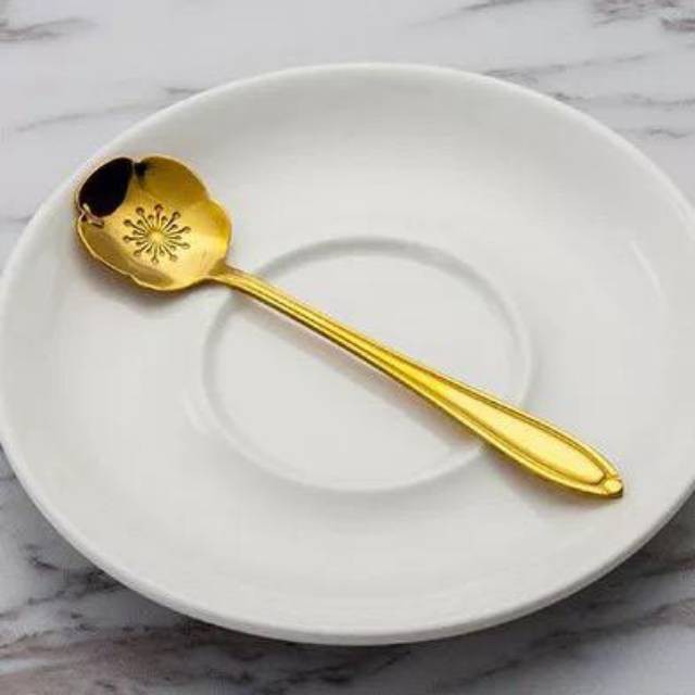 Dessert Spoon Motif Bunga. (pendek)