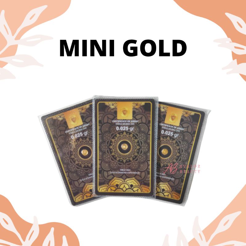 Mini Gold 0.025 gram Emas Murni  24K