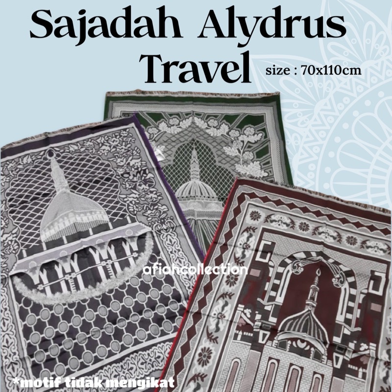 Sajadah ALYDRUS TRAVELING ukuran Besar Oleh Oleh Haji dan Umroh Murah Turki Turkey Tipis Grosir /pcs