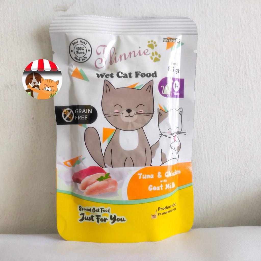 Flinnie Pouch Cat Food Kitten Adult Wet Food 85gr Goat Milky Series