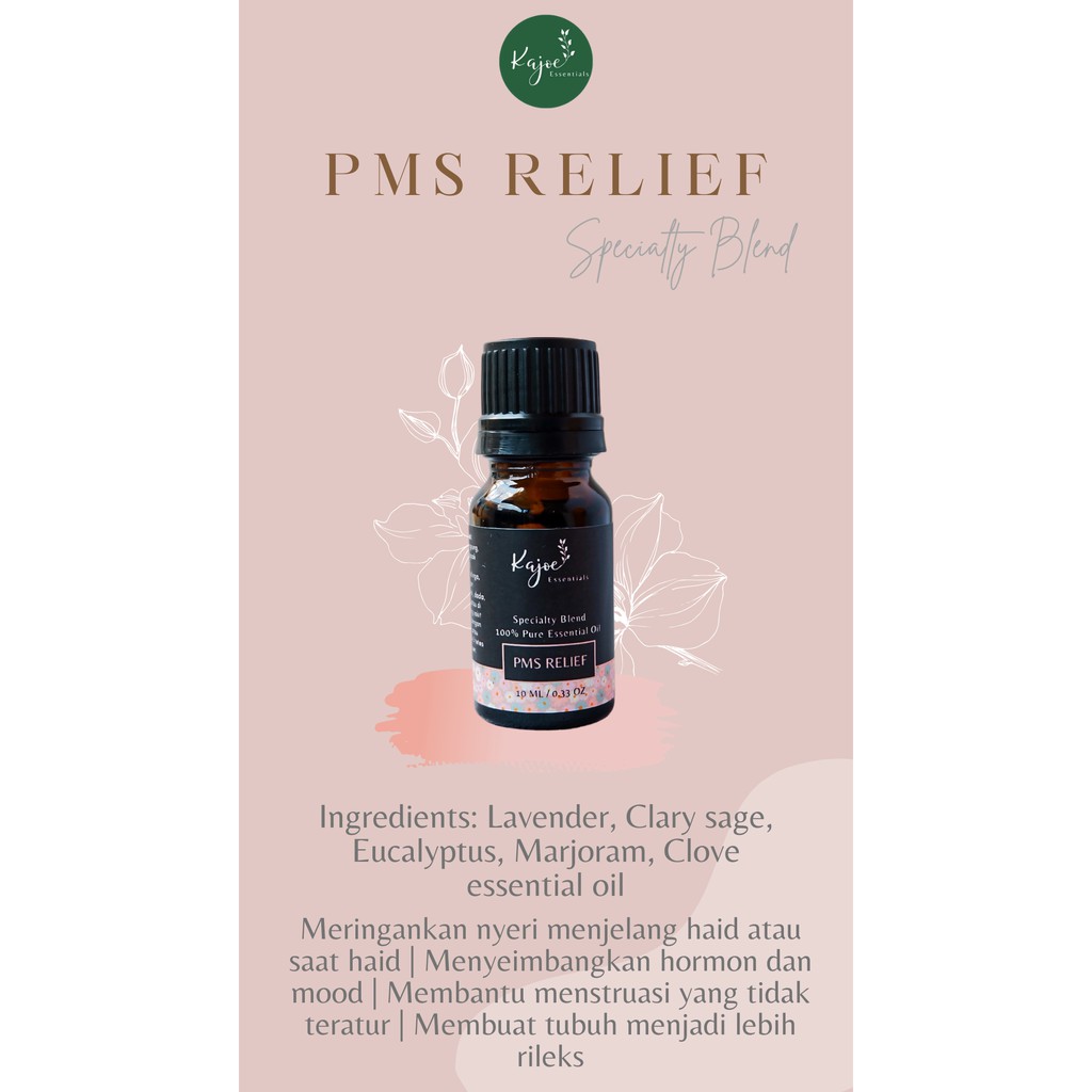 KAJOE PMS RELIEF Essential Oil Blend Diffuser Minyak Esensial Atsiri Aromaterapi Aromatheraphy