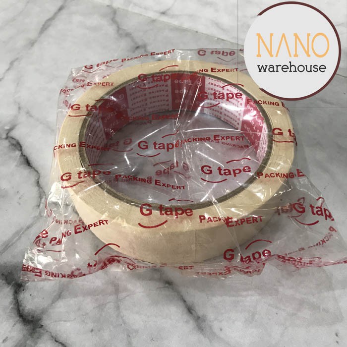 Lakban Isolasi Solatip Masking tape Kertas 1 inch Nachi