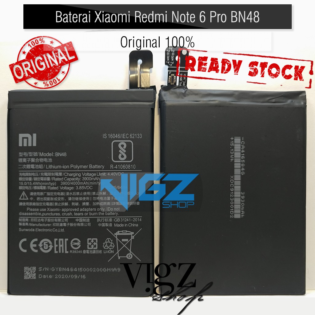 Baterai Xiaomi Redmi Note 6 Pro BN48 Original 100%