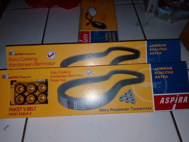 V-Belt + Roller set Aspira for Vario 125/Vario 125 F1/Vario 125 Cbs