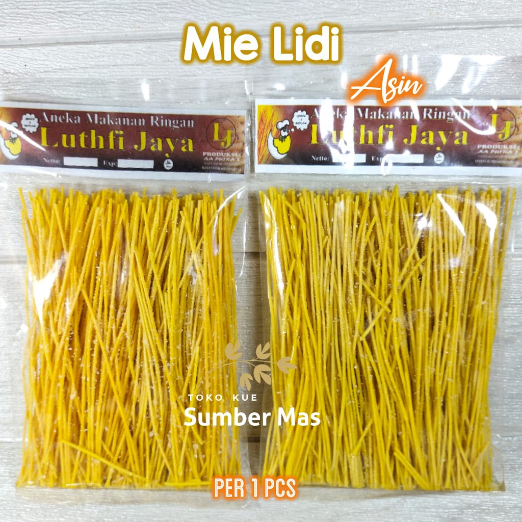 MIE LIDI MAKARONI / mie lidi pedas / mie lidi asin / berat 100 gr