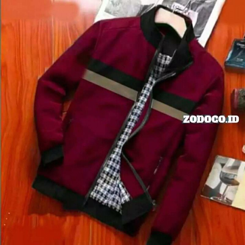 JAKET BOMBER HARRINGTUN Pria Premium 100% Bahan adem lembut / Jaket Pria Model Slimpit / Jaket Pria 