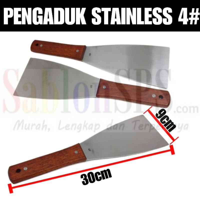 PENGADUK SPATULA STAINLESS BESAR 4#