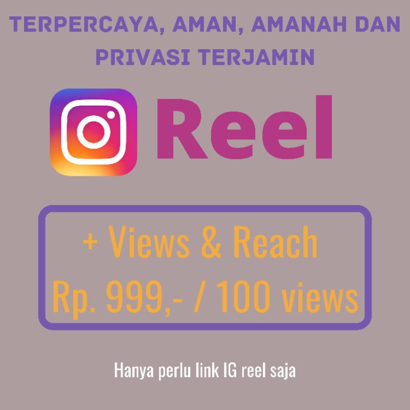jasa optimasi tambah view dan reach instagram reel murah