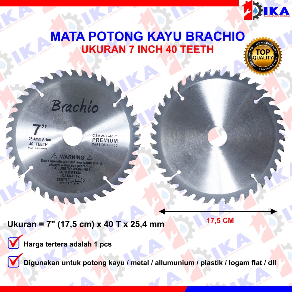 mata gerinda potong triplek / kayu / Saw Blade 4 X 30 40 teeth /7 x 40 teeth BRACHIO ORIGINAL TAJAM KUAT