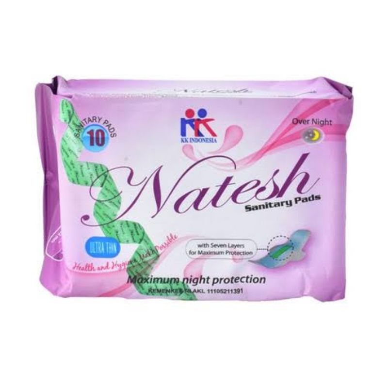 Natesh Night / Pembalut Malam / Pembalut Natesh