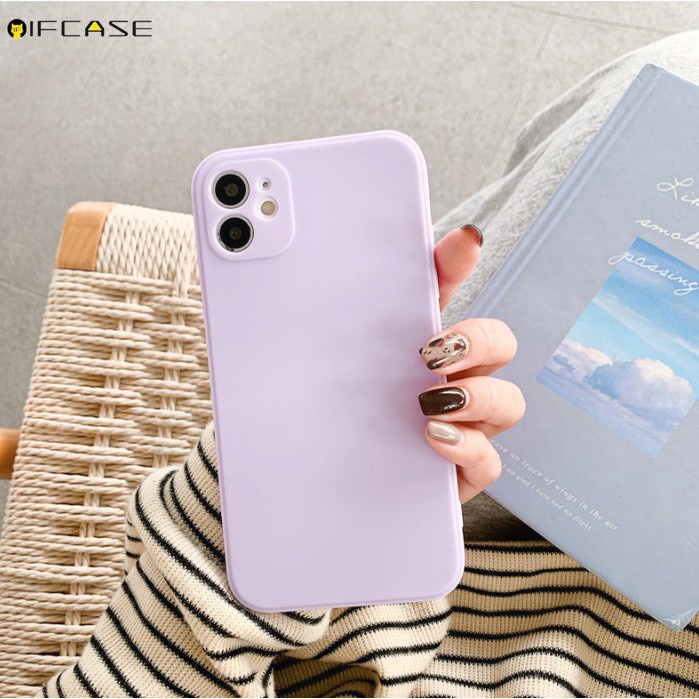 Soft Case Silikon TPU Warna Ungu Matte Untuk Oppo A95 A93 A55 A15 A15s