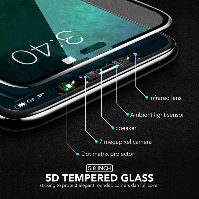 Anti Gores 5D IPhone 7 6 6s 6s Plus 7 Plus 8 8Plus IPhone Se 2020 2021 2022 Tempered Glass Clear Full Layar