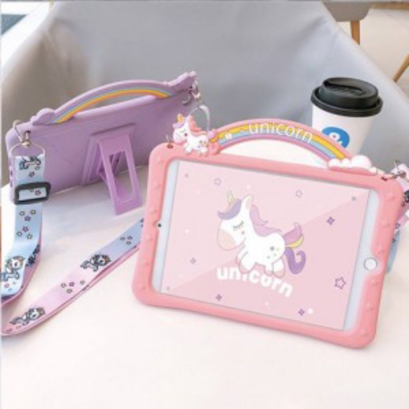 Unicorn Handle Case Casing Anak Kids iPad 9.7 2 3 4