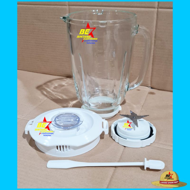 Gelas Jus Kaca Blender Philips HR 2115 2116 2061 2071 TABUNG BLENDER PHILLIPS (1 set)