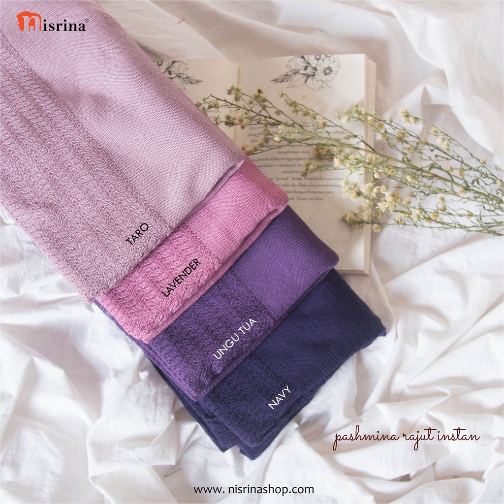 Nisrina Fashion Muslim Pashmina Instan Rajut Polos-8