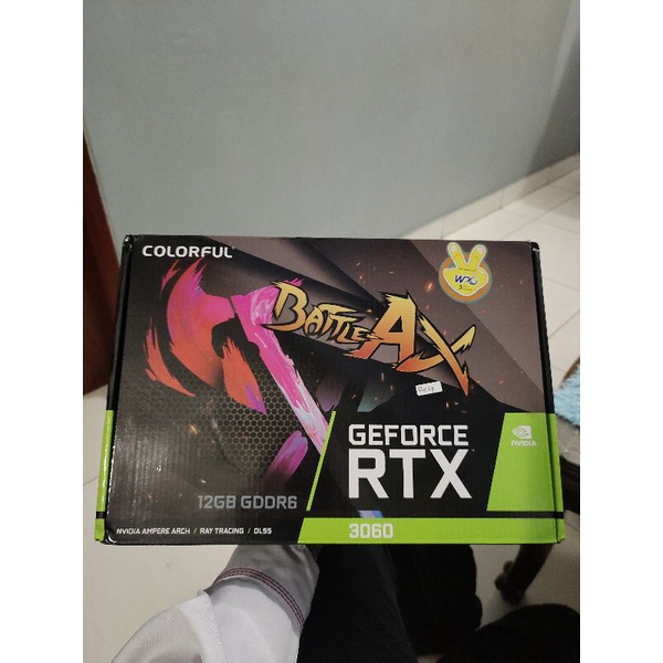 Vga gpu Nvidia Colorful RTX 3060 Battle Ax Fullset Mulus ex mining