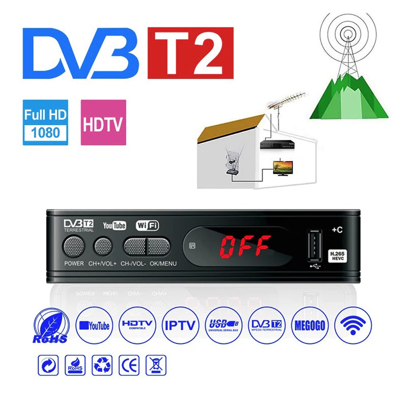 Set Top Box Taffware H.265 TV Digital Penerima Siaran Digital HD 1080P DVB-T2