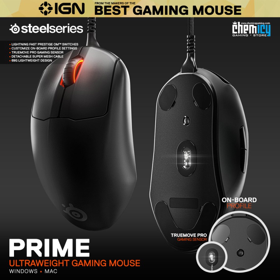 Steelseries Prime Pro Series Ultraweight Gaming Mouse